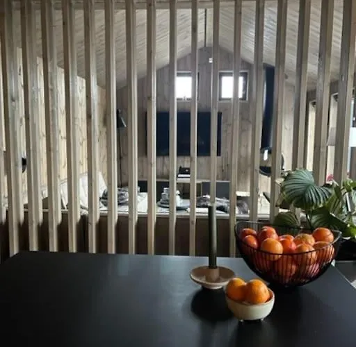 Moderne Ved Sjøen Med Badstue